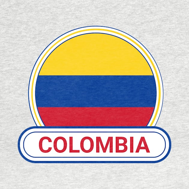 Colombia Country Badge - Colombia Flag by Yesteeyear